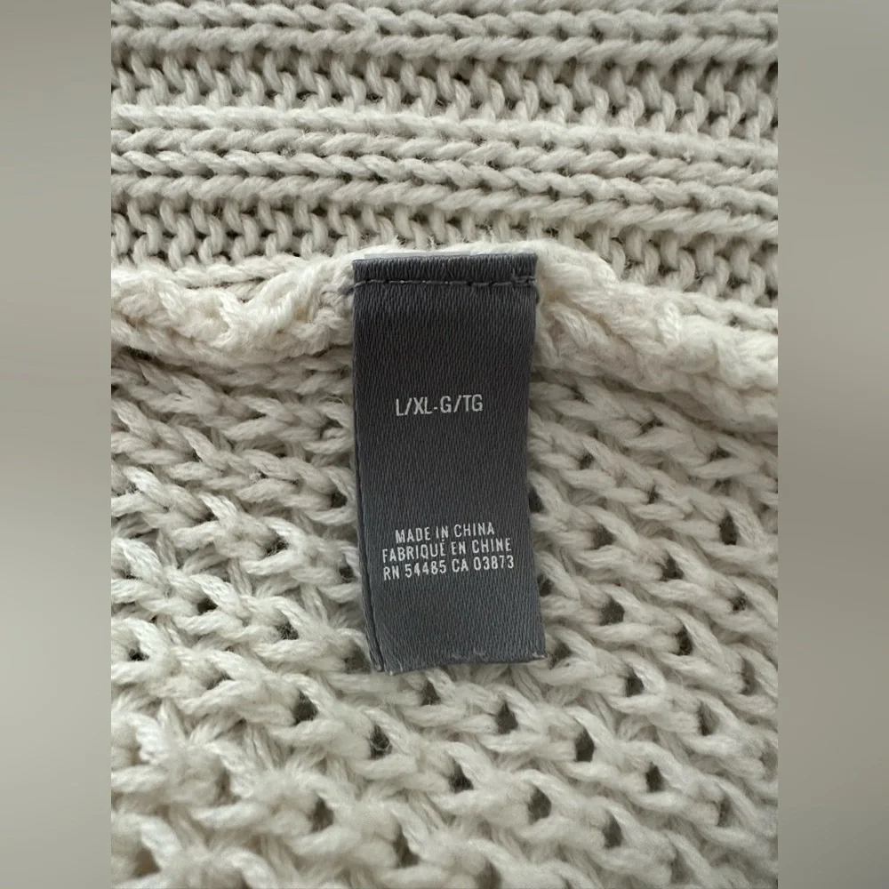 AERIE soft knit oversized open cardigan L/XL Cream Ivory - Picture 8 of 11